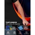 thumbnail image 5 of URBAN BUCK Short Sleeve Mock Turtle Neck Shirt Men Slim Fit Mock Neck Sweatshirt - Casual Ribbed Turtlenecks Sweater Murphy Black Men T Shirt- S, 5 of 7