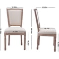 thumbnail image 2 of Tzicr French Dining Chairs Set of 6,Mid Century Upholstered Dining Chairs with Square Backrest Solid Wood Frame,Farmhouse Dining Chairs for Dining Room, Bedroom, Kitchen., 2 of 6