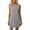 Gray, variant on Sentmoon Summer Dresses for Women 2026 Sun Dress Plus Size Solid Color Sleeveless Crew Neck Breathable Regular Fit Fashion Midi Dress for Business and Casual S-2XL