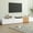 White, variant on Black Faux Marble TV Stand / Spacious Storage for Cable Boxes