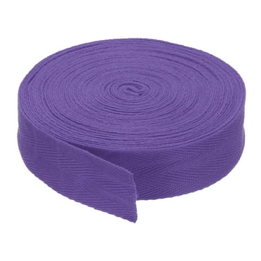 1"/2.5cm Cotton Twill Tape 10 Yards Cotton Ribbon Bias Binding Tape Herringbone Webbing Trim Dark Purple