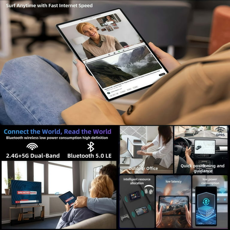 Free Shipping! HEADWOLF Android 15 Tablet 10.1 Inch FHD Display