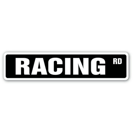 RACING Street Sign car horse dog running race | Indoor/Outdoor |  24