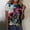 Pink, variant on QHWAUAKFBN T Shirts For Women Trendy Loose Fit Summer Round Neck Short Sleeve Flower Butterfly Print Tshirts Top