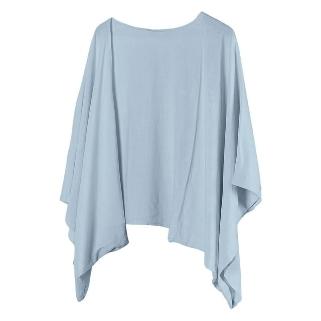 Women's Lightweight 3/4 Sleeve Cardigan with Loose Front Opening