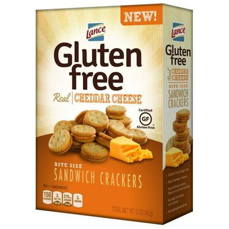 Lance Gluten Free Sandwich Crackers, Cheddar Cheese, 5 Oz - Walmart.com