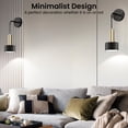 thumbnail image 6 of Set of 2 Battery Operated Wall Sconces, Dimmable RGB Indoor Cordless LED Wall Lamps, Rechargeable Wireless, Brass, 6 of 9