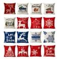 thumbnail image 2 of Breathable Pillow Case Single-sided Flax Skin-friendly Christmas Cushion Cover for Home, 2 of 8
