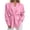 Pink, variant on Women Fall Tailored Blazer Solid Waist Belted Office Casual Wear Jackets