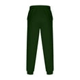 thumbnail image 4 of Zedker Mens Sweatpants Solid Color Drawstring Elastic Waist Ankle-banded Jogger Trousers Daily Clothes with Pockets Green XL, 4 of 6