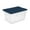 Clear, Blue, variant on Sterilite Stackable 56 Qt Storage Tote, Clear with Marine Blue Lid, 8 Pack
