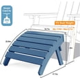 thumbnail image 5 of WINSOON Folding Adirondack Ottoman Outdoor Ottoman, Navy Blue, 5 of 6