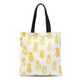 thumbnail image 1 of NUDECOR Sac Fourre-Tout en Toile Motif Rose Été Ananas Classique Cocktail Dessin Griffonné Sac à Provisions Réutilisable, 1 of 1