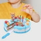 thumbnail image 5 of Corte de pastel de fiesta de cumpleaños DIY con comida de juego de velas Azul perfke Torta de juego de simulación, 5 of 9