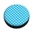 thumbnail image 3 of XMXY Gingham Blue Background Spare Tire Cover，Universal Waterproof Cover for Jeep RV Tire Wheel Protection 14 inch, 3 of 8