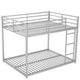 thumbnail image 6 of Miekor Full over Full Metal Bunk Bed, Low Bunk Bed with Ladder, Silve G3313, 6 of 12