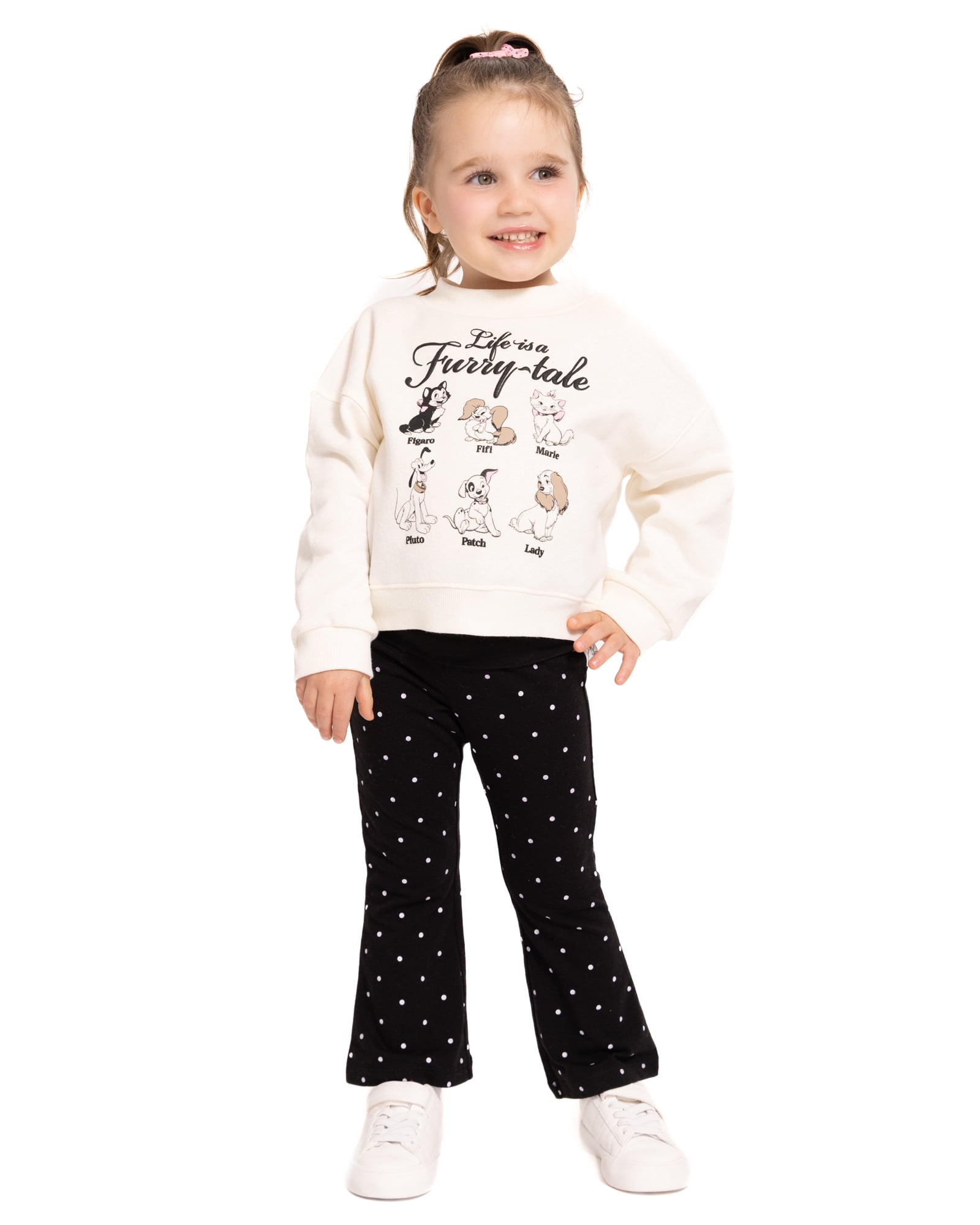 Disney Classic Toddler Girls Allover Print Top and Flared Leggings Set, 2-Piece, Sizes 12M-5T