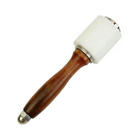 

Carevas Leather Working Wooden Handle Nylon Hammer 12-ounce Woodcarvers Mallet Leather Carving Punching Hole Leathercraft DIY Tooling Leather