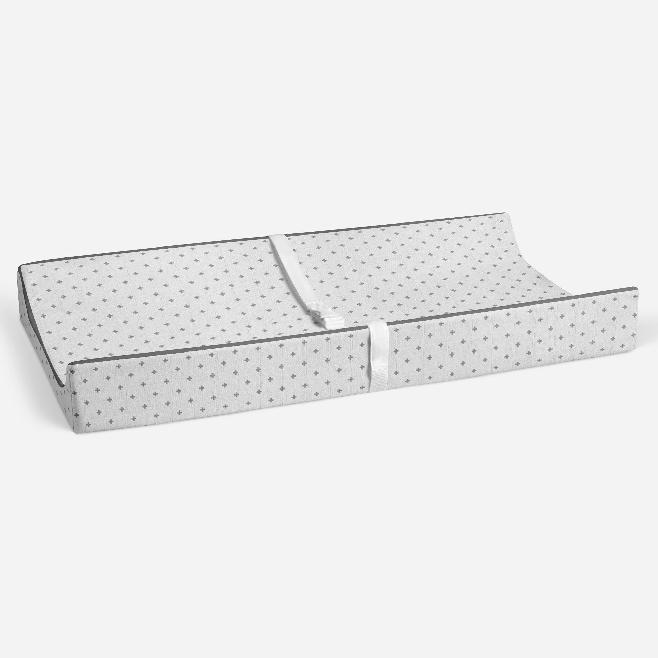 Plus Jacks Gray Quilted Muslin Changing Pad Cover