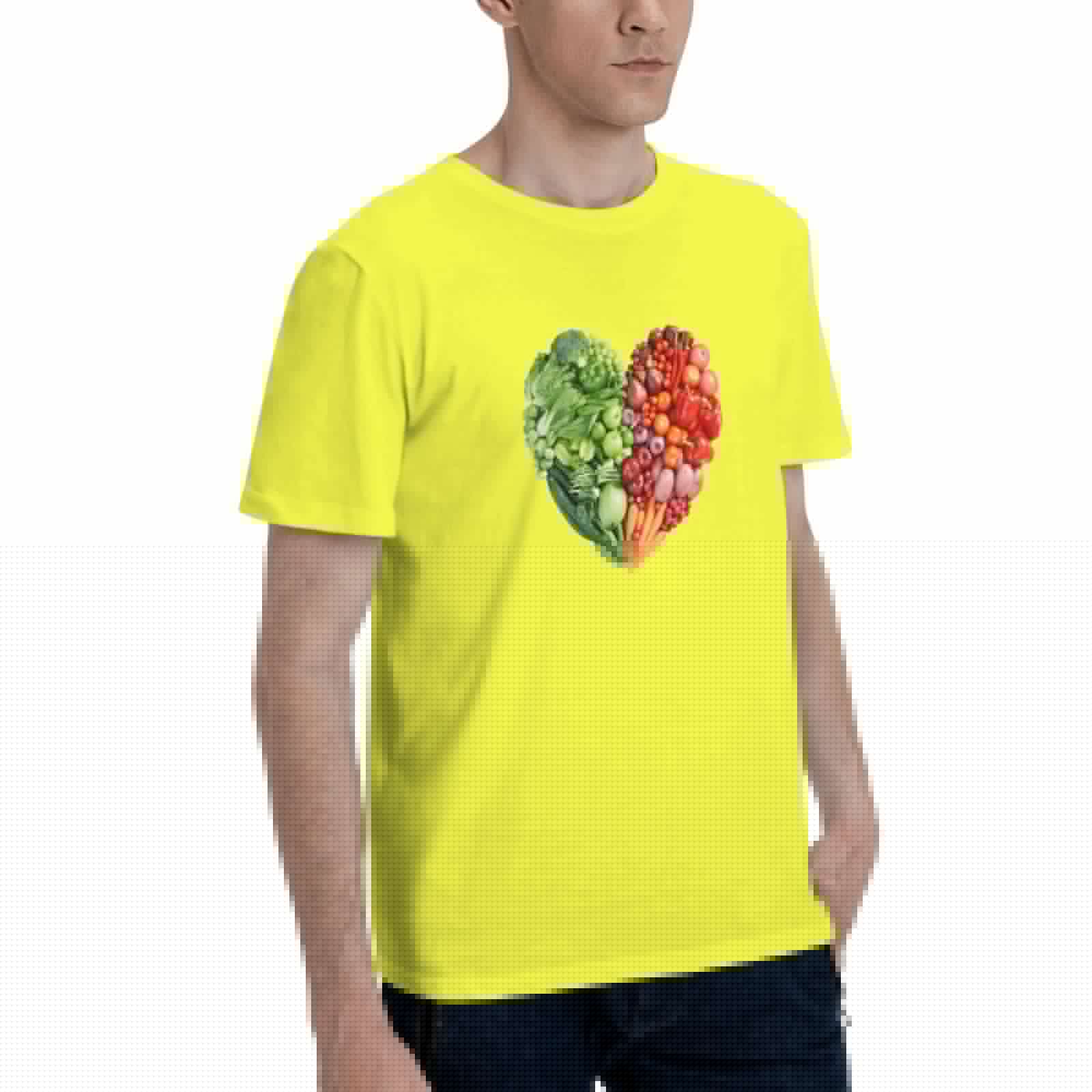 thumbnail image 2 of Fruits And Vegitables Men'S Basic Short Sleeve T-Shirt Yellow Large, 2 of 5
