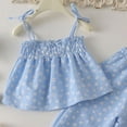 thumbnail image 2 of kaprioy Toddler Girl Clothes Girl Clothes Set Summer Kid 1T 2T 3T 4T 5T 6T 7T 8T Girl Clothes Shorts Set Cute Floral Printed Sleeveless Top Summer Outfits Cute Kid Clothes, 2 of 7
