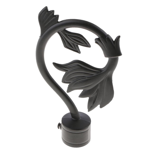 jifeng 1Pcs Embout/bout de Tringle à Rideaux pour Fenêtre/ Embouts de Tringle à Draperies Dia 28mm Noir Queue Noire
