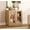 Oak, variant on 31.5" Modern Sideboard Buffet Cabinet with 2 Glass Doors, Multifunctional Sideboard with Large Storage and Adjustable Shelf, Oak