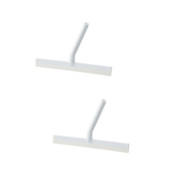 Masteelf 2 pcs  Practical Window Squeegee Tool Household Water Removal Tool with Hook White
