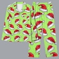 thumbnail image 2 of Tnhcen 2 Pieces Christmas Pajamas for Women V-Neck Button Pajama Set Comfy Cute Festive Patterns Home Clothes S-2XL, 2 of 5