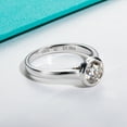 thumbnail image 3 of AnuClub Moissanite Engagement Rings, 1/2/3 CT Bezel Setting Round Solitaire Promise Rings in 14K White Gold Plated Sterling Silver, Anniversary Rings for Women, 3 of 9