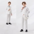 thumbnail image 5 of CPNG Teen Boys Toddler Gentleman Kids Formal Outfits Long Sleeve Suit Clothing Shirt Vest Pant Bow Tie Wedding Outfit(White,11-12 Years), 5 of 5