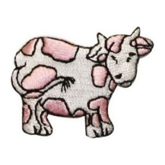 ID 0710F Cartoon Cow Patch Farm Animal Livestock Embroidered Iron On Applique