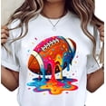 thumbnail image 1 of playera unisex de fútbol con diseño gráfico para Halloween, Acción de Gracias y celebración del Super Bowl, 1 of 6