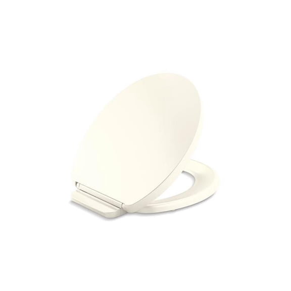Open Box Kohler 26802-96 Impro Readylatch Quiet-Close Round-Front Toilet Seat - Biscuit