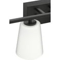 thumbnail image 6 of Vertex Collection Four-Light Matte Black Etched White Glass Contemporary Bath Light, 6 of 16