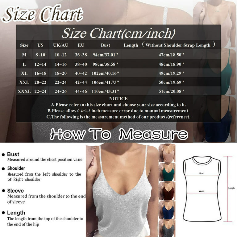 JDEFEG Biker Crop Top Bling Tank Tops for Women Casual Slim Crop Top Short  Sleeve Sleeveless V Neck Solid Color Tank Top Camisole Cleavage Tops for  Women Polyester Gold L 