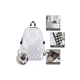 thumbnail image 3 of Mochilas Escolares Para Mujer/hombres Multifuncional, viaje Gran Capacidad Juvenil Casual Moderna blanco, 3 of 4