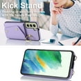 thumbnail image 5 of Allytechgroup Wallet Case for Samsung Galaxy S23 FE, RFID Blocking Crossbody Shoulder Strap Hand Wrist Cards Holder Ring Stand Bumper Drop Protection Phone Case for Girls Women, Purple, 5 of 9