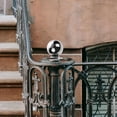 thumbnail image 3 of SHISUYAN 2pcs Fence Post Cap Stainless Steel Fence Caps Ball Shaped Post Caps Fence Protector Stair Fence Post Caps Deck Post Caps For Garden Patio Fence, 3 of 9