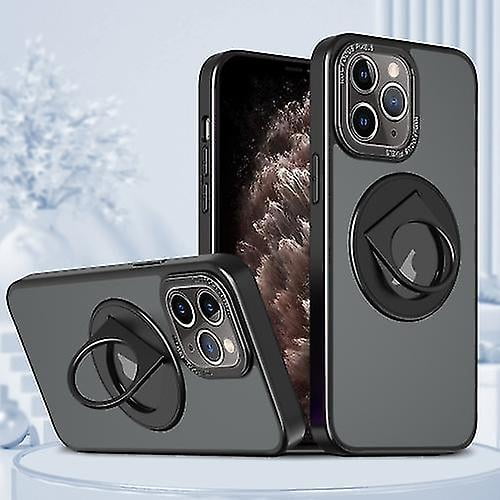 Funda con soporte magnético y anillo giratorio para iPhone 11 Pro Max (negro)
