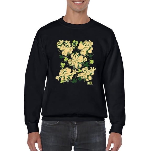 Fun, Festive, And Shamrock-Themed ICEE Bear Men's Sweatshirt