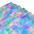 thumbnail image 3 of Yayeee Shower Curtain with Hooks 72"x72" Waterproof Fabric Bathroom Hanging Decor, Neon Starfish Pattern, 3 of 5