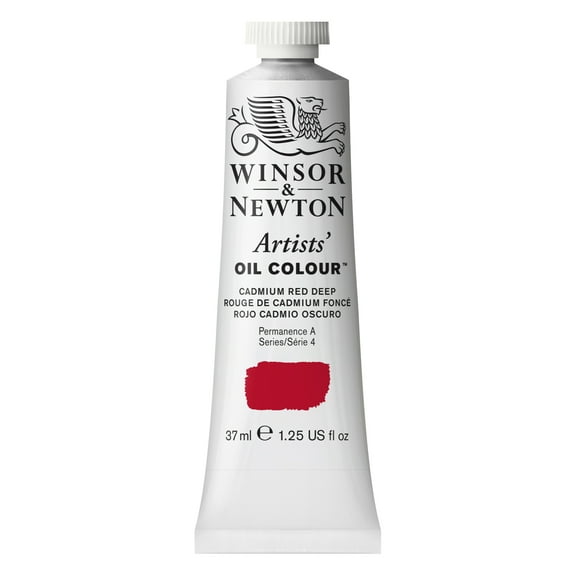 Winsor & Newton Artists Oil Color, 37ml, Cadmium Red Deep