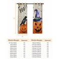 thumbnail image 6 of Fsddascl Halloween Blackout Curtains for Bedroom/Living Room, Thermal Insulated Kitchen Curtains, Vintage Orange Scary Pumpkin Ghost Bird Grommet Darkening Window Treatment Drapes 52"x63"x2, 6 of 6