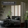 thumbnail image 3 of Red Lantern 7 ft. Tall Window Pane Shoji Screen - Walnut - 8 Panels, 3 of 7