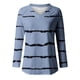 thumbnail image 4 of KIHOUT - Blusas casuales para mujer, liquidación 2024, moda clásica, estampado de rayas, cuello en V, blusas básicas holgadas, camisetas tipo jersey, camisetas tipo túnica de manga larga, 4 of 4