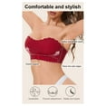 thumbnail image 5 of Sports Bras For Women Solid Color Strapless Bra - Gathered Front Buckle With Non-Slip Silicone Strip Nylon & Spandex S Womens Bras, 5 of 9
