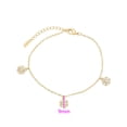 thumbnail image 2 of Hermosa Pulsera Dijes Flor Swarovski Para Dama Oro 14K Lam dorado Unitalla, 2 of 7