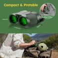 thumbnail image 7 of Compact Binoculars for Adults-12x25 Small Binoculars for Bird Watching Hunting Waterproof Porro Prism Binoculars (Green), 7 of 7