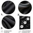 thumbnail image 3 of Designart "Silk Fractal Noir curves III In Black"Fractal Metal Wall Art Print Black Modern Office Room Wall Art, 3 of 6